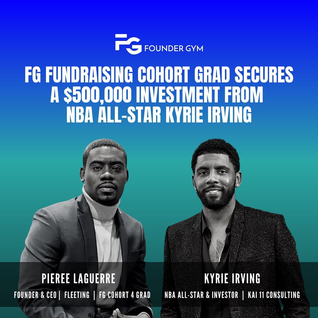 Pierre Laguerre secures $500,000 investment from NBA All-Star Kyrie Irving through Founder Gym